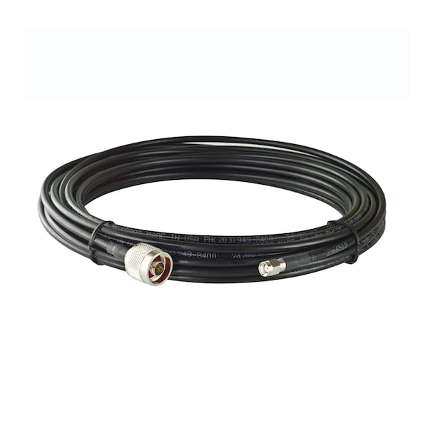 Lmr-195 Lite Cable, N-Type (Male) To Rp Sma (Male), 6 Meters